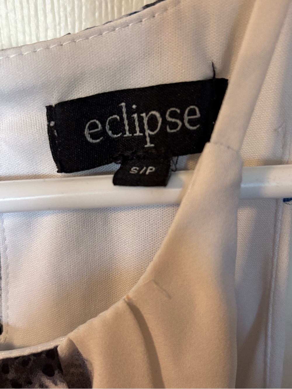 Eclipse Floral High-Neck Halter Mini Dress Blue White Small - Picture 4 of 7